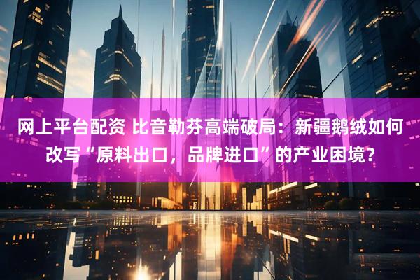 网上平台配资 比音勒芬高端破局：新疆鹅绒如何改写“原料出口，品牌进口”的产业困境？